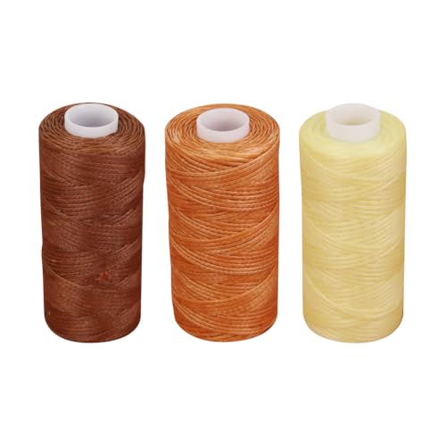 3 Rollen 0,8 mm x 50 m flaches, gewachstes Polyesterfaden für Armband, Wachs, Nähschnur, Schmuckherstellung, Wachsschnur, Halskette, Perlenschnur, Traumfänger-Zubehör für DIY-Projekte, mehrfarbig 2 von FSSTUD