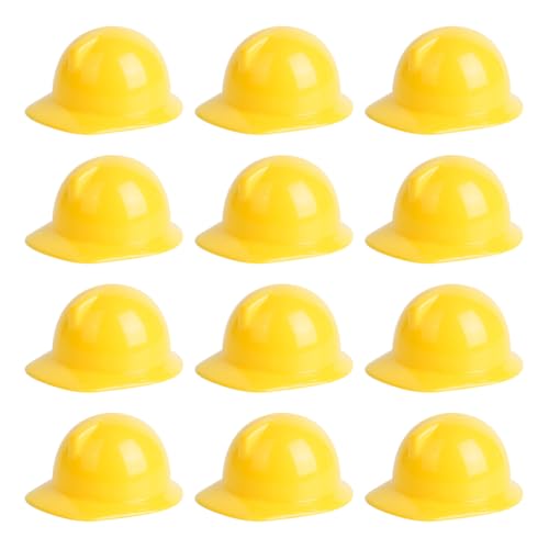 30 Stück kleine Kunststoff-Bauhüte Miniatur-Puppenhüte Mini-Bauhelme Weinflaschenaufsatz Hut dekorativer kleiner Partyhut für DIY-Projekte von FSSTUD