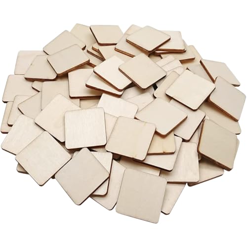 300 Stück 2,5 cm blanko quadratische Holzstücke kleine unlackierte Holzquadrate lackierbare Holzausschnitte quadratische Schreibrohlinge DIY Handwerk Holzscheiben zum Malen Schnitzen 300 Stück 2,5 cm blanko quadratische Holzstücke kleine unlackierte Holzquadrate lackierbare Holzausschnitte quadratische Schreibrohlinge DIY Handwerk Holzscheiben zum Malen Schnitzen von FSSTUD