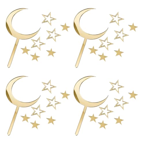 32 Stück Stern und Mond Tortenaufsätze Acryl Mond Kuchen Picks Little Star Cake Charms Niedliche Kunststoff Geburtstag Kuchen Topper Urlaub Party Kuchen Dekorationen für Weihnachten Festival 32 Stück Stern und Mond Tortenaufsätze Acryl Mond Kuchen Picks Little Star Cake Charms Niedliche Kunststoff Geburtstag Kuchen Topper Urlaub Party Kuchen Dekorationen für Weihnachten Festival von FSSTUD