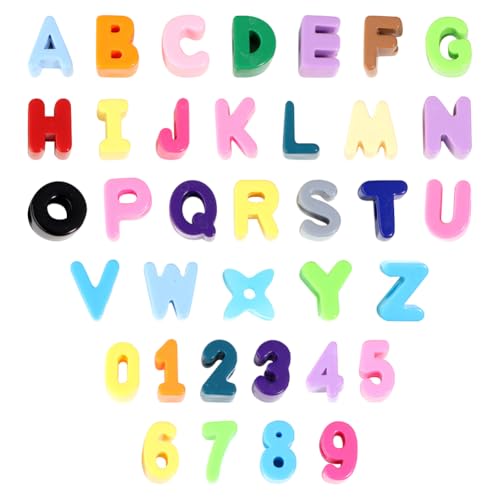 36 Stück 22 mm große Kunststoff-Buchstaben-Zahlen-Perlen, große Acryl-Alphabet-Perlen, farbige Zahlenförmige Perlen, Alphabet-Anhänger, bunte Perlen-Buchstaben für Bastelarbeiten 36 Stück 22 mm große Kunststoff-Buchstaben-Zahlen-Perlen, große Acryl-Alphabet-Perlen, farbige Zahlenförmige Perlen, Alphabet-Anhänger, bunte Perlen-Buchstaben für Bastelarbeiten von FSSTUD