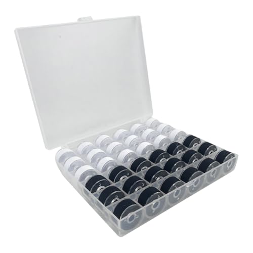 36-teiliges Nähgarn- und Spulen-Set, vorgewickelte Kunststoff-Nähmaschinen-Spulen, Stickgarn, Spulen-Set, Polyester-Nähschnur mit Aufbewahrungsbox, Schwarz / Weiß 36-teiliges Nähgarn- und Spulen-Set, vorgewickelte Kunststoff-Nähmaschinen-Spulen, Stickgarn, Spulen-Set, Polyester-Nähschnur mit Aufbewahrungsbox, Schwarz / Weiß von FSSTUD