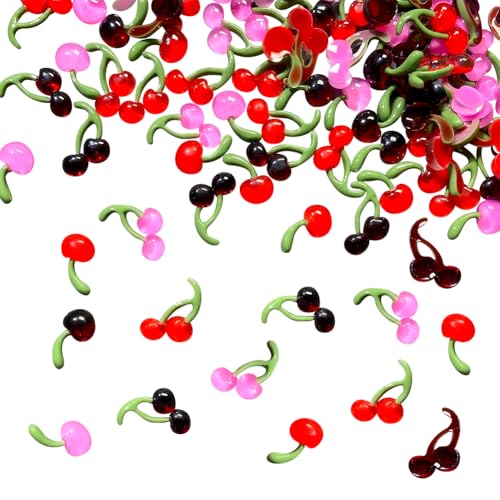 3D-Kirsch-Nagelanhänger, Nagelkunst, Kirschen, niedliches Nageldesign, Juwelen, Fingernagelkunst-Edelsteine, Mini-Harz-Charms, Obstnägel, Dekorationen für Kunsthandwerk, Gesicht, Make-up, 100 Stück 3D-Kirsch-Nagelanhänger, Nagelkunst, Kirschen, niedliches Nageldesign, Juwelen, Fingernagelkunst-Edelsteine, Mini-Harz-Charms, Obstnägel, Dekorationen für Kunsthandwerk, Gesicht, Make-up, 100 Stück von FSSTUD