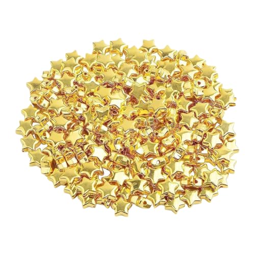 400 Stück 6 mm große Stern-Abstandshalter-Perlen, große Löcher, lose Perlen, Schmuckherstellung, Sternperlen, Freundschaftsarmband, Kunststoffperlen, dekorative goldene Perlen für Bastelarbeiten, 400 Stück 6 mm große Stern-Abstandshalter-Perlen, große Löcher, lose Perlen, Schmuckherstellung, Sternperlen, Freundschaftsarmband, Kunststoffperlen, dekorative goldene Perlen für Bastelarbeiten, von FSSTUD