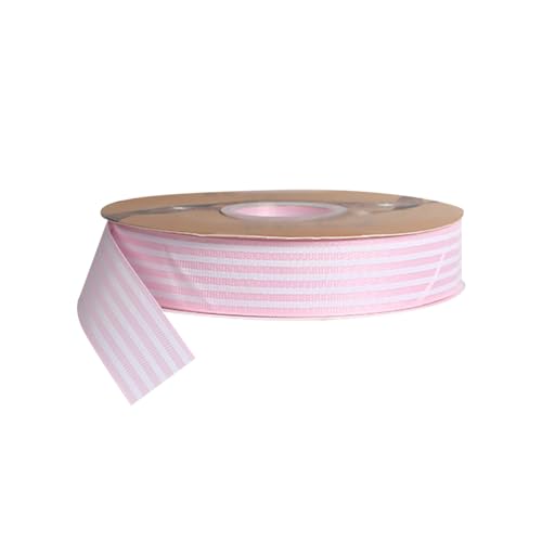 45,7 m breit, gestreiftes Ripsband, Geschenkband, dekoratives Bastelband, Weihnachtsband zum Basteln, Rosa, 2,5 cm breit 45,7 m breit, gestreiftes Ripsband, Geschenkband, dekoratives Bastelband, Weihnachtsband zum Basteln, Rosa, 2,5 cm breit von FSSTUD