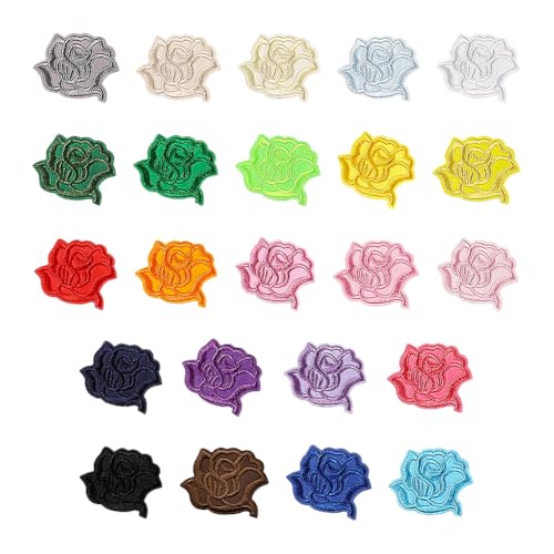 46 Stück bunte Rosen zum Aufbügeln, Blumenstickerei, Reparaturflicken, kleine bestickte Blumenapplikationen, Stoff, florale Nähapplikationen, dekorative Applikationen, Blumen für Vorhänge, Jacken 46 Stück bunte Rosen zum Aufbügeln, Blumenstickerei, Reparaturflicken, kleine bestickte Blumenapplikationen, Stoff, florale Nähapplikationen, dekorative Applikationen, Blumen für Vorhänge, Jacken von FSSTUD