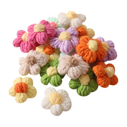 50 Stück 4,5 cm kleine, bunte Häkelblumen, weiches Strickgarn, Blumen, niedliche Blume, zum Aufnähen, gewebte Blume, Nähapplikationen, Stoff, Blumenverzierungen für selbstgemachte Taschen, Stirnbänder 50 Stück 4,5 cm kleine, bunte Häkelblumen, weiches Strickgarn, Blumen, niedliche Blume, zum Aufnähen, gewebte Blume, Nähapplikationen, Stoff, Blumenverzierungen für selbstgemachte Taschen, Stirnbänder von FSSTUD
