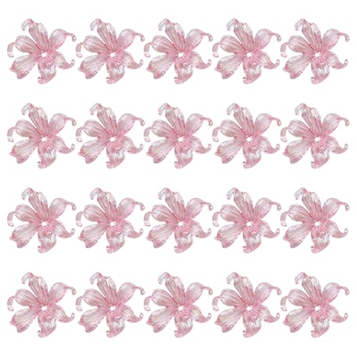 50 Stück 42 x 44 mm große Acryl-Lilien-Perlen, große Blumen, Perlenkappen, Charms, Blumenschmuckherstellung, Perlen, 6 Blütenblätter, elegante lose Charms für Ohrringe, Choker, Rosa 50 Stück 42 x 44 mm große Acryl-Lilien-Perlen, große Blumen, Perlenkappen, Charms, Blumenschmuckherstellung, Perlen, 6 Blütenblätter, elegante lose Charms für Ohrringe, Choker, Rosa von FSSTUD