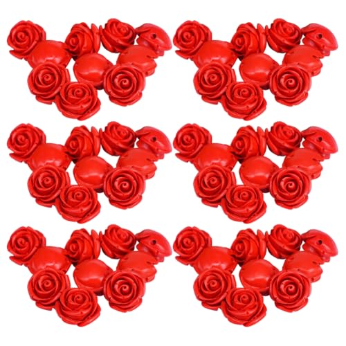 50 Stück 8 mm geschnitzte rote Rosenperlen, Rosen-Blumen-Charms, Blumenarmband, Perlen, Schmuckherstellung, Cinnabar-Perlen, Ohrringe, Bastelperlen, Schnitzen, lose Perlen, Valentinstag-Perlen für DIY 50 Stück 8 mm geschnitzte rote Rosenperlen, Rosen-Blumen-Charms, Blumenarmband, Perlen, Schmuckherstellung, Cinnabar-Perlen, Ohrringe, Bastelperlen, Schnitzen, lose Perlen, Valentinstag-Perlen für DIY von FSSTUD