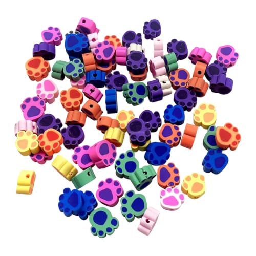 500 Stück 10 x 8 mm Hundepfoten-Polymer-Ton-Perlen, Welpenpfotenabdruck-Perlen, niedliches Armband, Tiermotiv-Perlen, kleine Katze, Fußabdruck, Anhänger mit Löchern für Schmuck, Halskette 500 Stück 10 x 8 mm Hundepfoten-Polymer-Ton-Perlen, Welpenpfotenabdruck-Perlen, niedliches Armband, Tiermotiv-Perlen, kleine Katze, Fußabdruck, Anhänger mit Löchern für Schmuck, Halskette von FSSTUD
