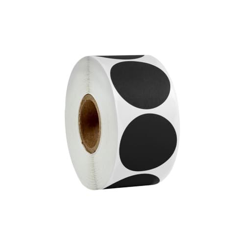 500 Stück 38 mm selbstklebende Kreis-Etiketten, Mehrzweck-Aufkleber, Rolle, rund, blanko, Preisaufkleber, Codierungspunkte, Etiketten, Schreibpunkte, Büro, Klebepunkte, Schwarz 500 Stück 38 mm selbstklebende Kreis-Etiketten, Mehrzweck-Aufkleber, Rolle, rund, blanko, Preisaufkleber, Codierungspunkte, Etiketten, Schreibpunkte, Büro, Klebepunkte, Schwarz von FSSTUD