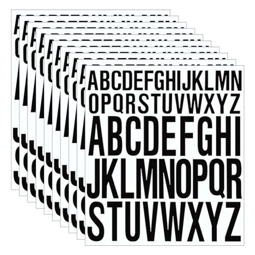 520 Stück selbstklebende Alphabet-Buchstaben-Aufkleber, Großbuchstaben-Aufkleber, wasserdicht, für den Außenbereich, Vinyl, zum Aufkleben auf Buchstaben 520 Stück selbstklebende Alphabet-Buchstaben-Aufkleber, Großbuchstaben-Aufkleber, wasserdicht, für den Außenbereich, Vinyl, zum Aufkleben auf Buchstaben von FSSTUD