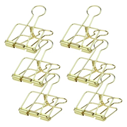 6 Stück 51 mm extra große hohle Binder-Clips, langer Schwanz, Büroklammern, großer Metalldraht, Binderklammer, Jumbo-Papierklemmen, leichte Aktenklammer, Bürobedarf, Befestigungselemente für Zuhause von FSSTUD