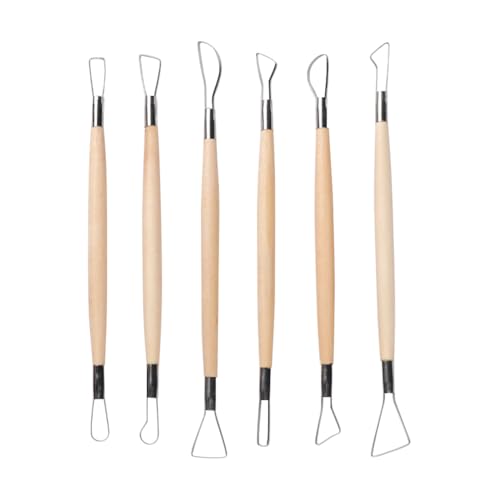 6 Stück Holzgriff, Ton-Werkzeuge, doppelseitige Drahtschlaufe, Modellierwerkzeuge, Modelliermasse, Modelliermasse, Spachtel, Modelliermasse, Modelliermasse, Modelliermasse, Modelliermasse, 6 Stück Holzgriff, Ton-Werkzeuge, doppelseitige Drahtschlaufe, Modellierwerkzeuge, Modelliermasse, Modelliermasse, Spachtel, Modelliermasse, Modelliermasse, Modelliermasse, Modelliermasse, von FSSTUD