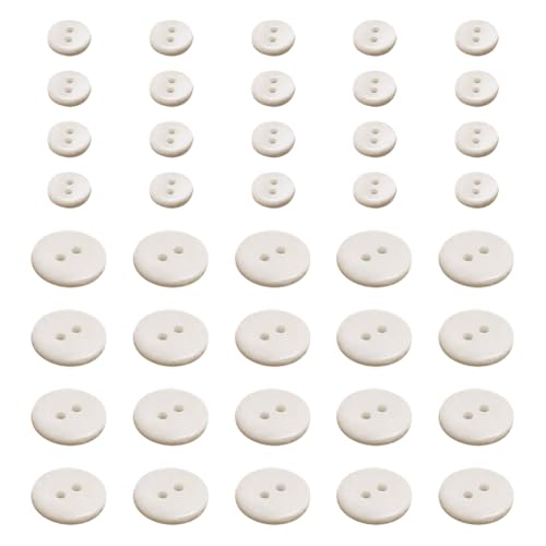 60 Stück weiße natürliche Muschelknöpfe, rund, Perlmutt, Muschelknöpfe, 2 Löcher, Nähknöpfe, eleganter Ersatzknopf für Blazer-Anzüge, 10 mm, 18 mm 60 Stück weiße natürliche Muschelknöpfe, rund, Perlmutt, Muschelknöpfe, 2 Löcher, Nähknöpfe, eleganter Ersatzknopf für Blazer-Anzüge, 10 mm, 18 mm von FSSTUD
