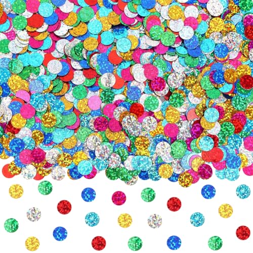 60 g buntes Konfetti aus Folie, rund, Glitzer, Kreis, Tischkonfetti, kleine Punkte, Pailletten, Geburtstagsparty, Tischstreuung, Babyparty, Tischstreusel für Dekorationen 60 g buntes Konfetti aus Folie, rund, Glitzer, Kreis, Tischkonfetti, kleine Punkte, Pailletten, Geburtstagsparty, Tischstreuung, Babyparty, Tischstreusel für Dekorationen von FSSTUD