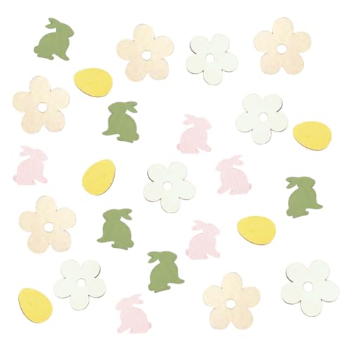 70 Stück hölzerne Oster-Party-Tischkonfetti, niedliche Mini-Holzhasen, Holzei-Konfetti, kleine Holzblumen, pastellfarbene Oster-Tischdekorationen für Bastelarbeiten, Geschenke 70 Stück hölzerne Oster-Party-Tischkonfetti, niedliche Mini-Holzhasen, Holzei-Konfetti, kleine Holzblumen, pastellfarbene Oster-Tischdekorationen für Bastelarbeiten, Geschenke von FSSTUD