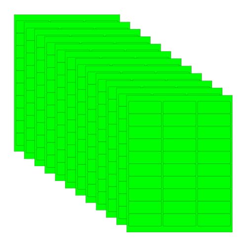 720 Stück 67 x 25 mm Neonfarbene Etiketten-Aufkleber, fluoreszierende Farbe, Papier-Etiketten, selbstklebende Adress-Etiketten, bedruckbar, rechteckig, für Umschläge, Pakete, Grün 720 Stück 67 x 25 mm Neonfarbene Etiketten-Aufkleber, fluoreszierende Farbe, Papier-Etiketten, selbstklebende Adress-Etiketten, bedruckbar, rechteckig, für Umschläge, Pakete, Grün von FSSTUD