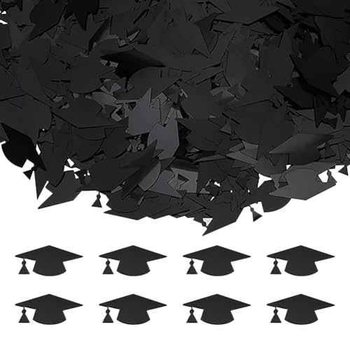 90 Gramm Abschlusskappen Tischkonfetti Kleine Grad Kappe Ausschnitte Abschlussfeier Tisch Streuung Metallfolie Konfetti Kunststoff Grad Kappe Party Dekorationen für Schule Zuhause Schwarz 90 Gramm Abschlusskappen Tischkonfetti Kleine Grad Kappe Ausschnitte Abschlussfeier Tisch Streuung Metallfolie Konfetti Kunststoff Grad Kappe Party Dekorationen für Schule Zuhause Schwarz von FSSTUD