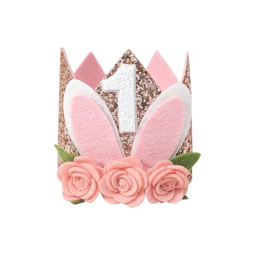 Blume 1. Geburtstag Krone Hut Rosa Osterhase Geburtstag Hut Kuchen Smash Foto Requisiten Party Kostüm Kopfbedeckung für ein Jahr alt Blume 1. Geburtstag Krone Hut Rosa Osterhase Geburtstag Hut Kuchen Smash Foto Requisiten Party Kostüm Kopfbedeckung für ein Jahr alt von FSSTUD