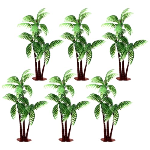 Cupcake-Topper, tropisches Kokosnussbaum-Modell, Grün, 10 Stück, 14 cm, Hawaii-Kuchen-Dessert-Topper, Miniatur-Palmen-Figuren, Regenwald, Diorama-Bäume, kleine Dschungel-Modelle für Aquarium, Garten Cupcake-Topper, tropisches Kokosnussbaum-Modell, Grün, 10 Stück, 14 cm, Hawaii-Kuchen-Dessert-Topper, Miniatur-Palmen-Figuren, Regenwald, Diorama-Bäume, kleine Dschungel-Modelle für Aquarium, Garten von FSSTUD