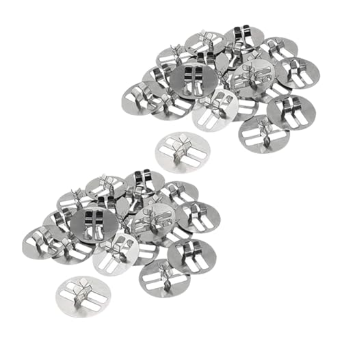 Docht-Clips aus Metall, Holz, Dochthalter, für Kerzen, Kerzenherstellung, Dochthalter, Stütze, Wachs-Zentrierständer für selbstgemachte Kerzen, 100 Stück Docht-Clips aus Metall, Holz, Dochthalter, für Kerzen, Kerzenherstellung, Dochthalter, Stütze, Wachs-Zentrierständer für selbstgemachte Kerzen, 100 Stück von FSSTUD