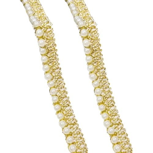FSSTUD 1,5 cm x 9,1 m Kunstperlen, Spitzenbesatz, Perlenstickerei, besticktes Spitzenband, Hochzeitskleid, Besatz, Nähen, Verzierungen, Schnürsenkel für Kleidung, Taschen FSSTUD 1,5 cm x 9,1 m Kunstperlen, Spitzenbesatz, Perlenstickerei, besticktes Spitzenband, Hochzeitskleid, Besatz, Nähen, Verzierungen, Schnürsenkel für Kleidung, Taschen von FSSTUD