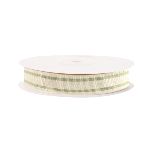 FSSTUD 1,6 cm x 9,1 m Baumwoll-Streifenband zum Selbermachen, Basteln, gestreifte Bänder, doppelseitiges Nähband, einfaches Geschenkpapier, dekoratives Gurtband, für Geburtstag, Hochzeit, Urlaub von FSSTUD