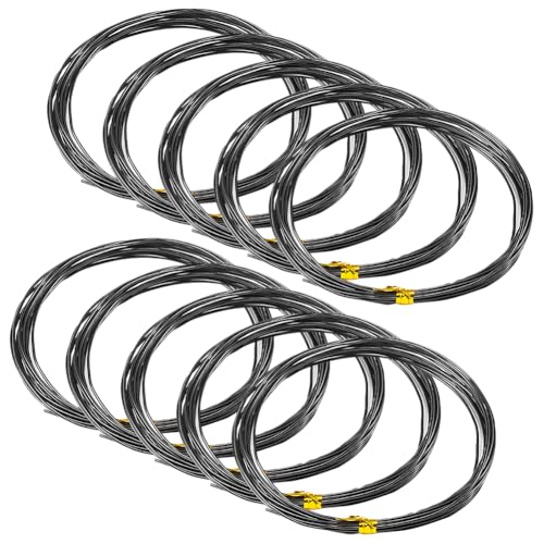 FSSTUD 10 Rollen 0,8 mm Aluminium-Basteldraht, biegsam, Wickeldraht, flexibler Webdraht, Metallmodellierdraht für Schmuckherstellung, Schwarz FSSTUD 10 Rollen 0,8 mm Aluminium-Basteldraht, biegsam, Wickeldraht, flexibler Webdraht, Metallmodellierdraht für Schmuckherstellung, Schwarz von FSSTUD