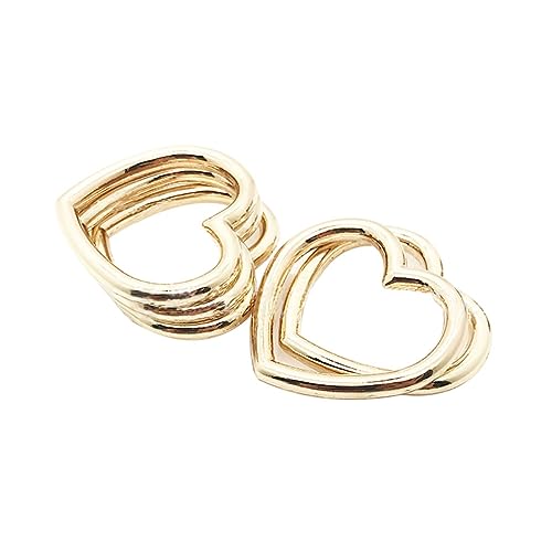 FSSTUD 10 Stück Herz Form Metall Handwerk Ring Hohl Gürtel Taschen Strap Schnalle Punk Choker Halsketten Ringe Herz Charm Anhänger Verbinder für DIY Handwerk Golden FSSTUD 10 Stück Herz Form Metall Handwerk Ring Hohl Gürtel Taschen Strap Schnalle Punk Choker Halsketten Ringe Herz Charm Anhänger Verbinder für DIY Handwerk Golden von FSSTUD
