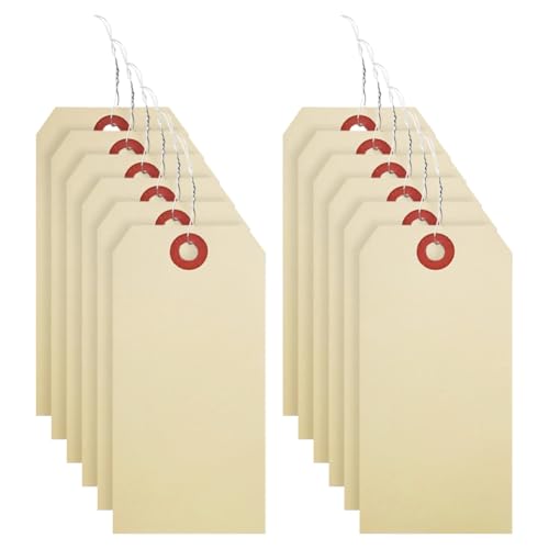 FSSTUD 100 Stück 6 x 12 cm Blanko-Versandanhänger Manila-Etikettieranhänger zum Aufhängen von Papieretiketten zum Beschriften von Karten Preisschildern beschreibbare Etiketten mit Draht für FSSTUD 100 Stück 6 x 12 cm Blanko-Versandanhänger Manila-Etikettieranhänger zum Aufhängen von Papieretiketten zum Beschriften von Karten Preisschildern beschreibbare Etiketten mit Draht für von FSSTUD