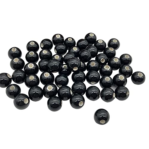 FSSTUD 100 Stück 8 mm schwarze keramische lose Perlen rund Porzellan Abstandshalter Perlen handgefertigt Handwerk Perlen mit Löchern für Schmuckherstellung FSSTUD 100 Stück 8 mm schwarze keramische lose Perlen rund Porzellan Abstandshalter Perlen handgefertigt Handwerk Perlen mit Löchern für Schmuckherstellung von FSSTUD
