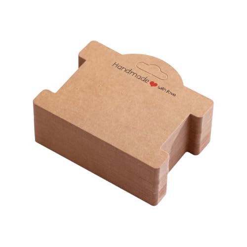 FSSTUD 100 Stück 9,7 x 9 cm Armband-Display-Karten, handgefertigter Schmuck, Verpackungskarten, Haarband, Karten, Haarschleife, Papierkarten, zum Aufhängen, Karton für Haarspangen, Braun FSSTUD 100 Stück 9,7 x 9 cm Armband-Display-Karten, handgefertigter Schmuck, Verpackungskarten, Haarband, Karten, Haarschleife, Papierkarten, zum Aufhängen, Karton für Haarspangen, Braun von FSSTUD