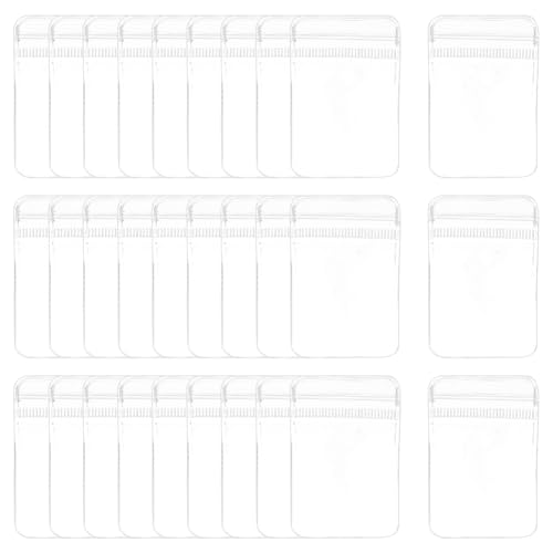 FSSTUD 100 Stück transparente PVC-Schmuckbeutel, kleine Plastiktüten mit Reißverschluss, transparente Ringaufbewahrungstaschen, verschließbare Ohrringverpackungen, Armbänder, Aufbewahrungsbeutel für von FSSTUD