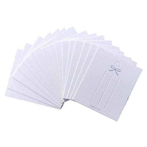 FSSTUD 100 Stück weiße Papier-Haarspangen mit Schleifen, Präsentationskarten, Haarspangen, Karten aus Karton für Haar-Accessoires von FSSTUD