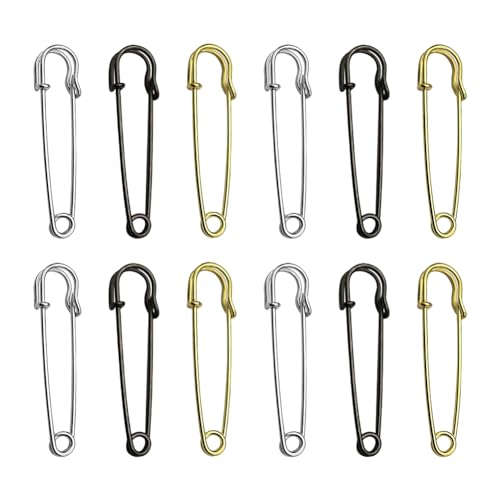 FSSTUD 12 Stück 8 cm große Metall-Sicherheitsnadeln, Decken-Bastelnadeln, Sicherheitsnadeln, große Nähnadeln, extra stabile Sicherheitsnadeln, dekorative Stoffnadeln FSSTUD 12 Stück 8 cm große Metall-Sicherheitsnadeln, Decken-Bastelnadeln, Sicherheitsnadeln, große Nähnadeln, extra stabile Sicherheitsnadeln, dekorative Stoffnadeln von FSSTUD