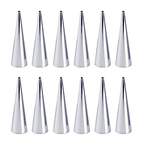 FSSTUD 12 Stück Edelstahl-Kegelformen für Sahne, Rollhorn, Blätterteig, Teig, kleine Cannoli-Röhren, Kicthen Backwerkzeug FSSTUD 12 Stück Edelstahl-Kegelformen für Sahne, Rollhorn, Blätterteig, Teig, kleine Cannoli-Röhren, Kicthen Backwerkzeug von FSSTUD