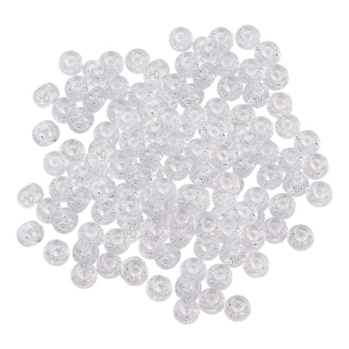 FSSTUD 1200 Stück 6 x 9 mm kleine Kunststoff-Glitzer-Pony-Perlen mit großem Loch, Haarperlen, Freundschaftsarmband, Perlen, Schmuck, Bastelperlen, dekorative Pony-Perlen für Schmuckherstellung, Weiß FSSTUD 1200 Stück 6 x 9 mm kleine Kunststoff-Glitzer-Pony-Perlen mit großem Loch, Haarperlen, Freundschaftsarmband, Perlen, Schmuck, Bastelperlen, dekorative Pony-Perlen für Schmuckherstellung, Weiß von FSSTUD