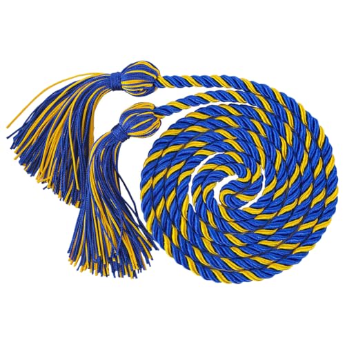 FSSTUD 170cm Polyester Graduation Honor Cord Lange College Graduation Seil Geflochtene Grad Quaste Cord Junggesellenkleid Dekoration Königsblau und Golden FSSTUD 170cm Polyester Graduation Honor Cord Lange College Graduation Seil Geflochtene Grad Quaste Cord Junggesellenkleid Dekoration Königsblau und Golden von FSSTUD