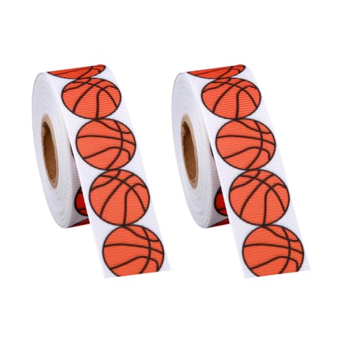 FSSTUD 2 Rollen dünne Sportbänder mit Sportmotiven, Ripsbänder, Basketball, Bastelbänder, Geschenkverpackung, Fußball, Basteln, Geschenkverpackung, Basketball, 2 Rollen FSSTUD 2 Rollen dünne Sportbänder mit Sportmotiven, Ripsbänder, Basketball, Bastelbänder, Geschenkverpackung, Fußball, Basteln, Geschenkverpackung, Basketball, 2 Rollen von FSSTUD