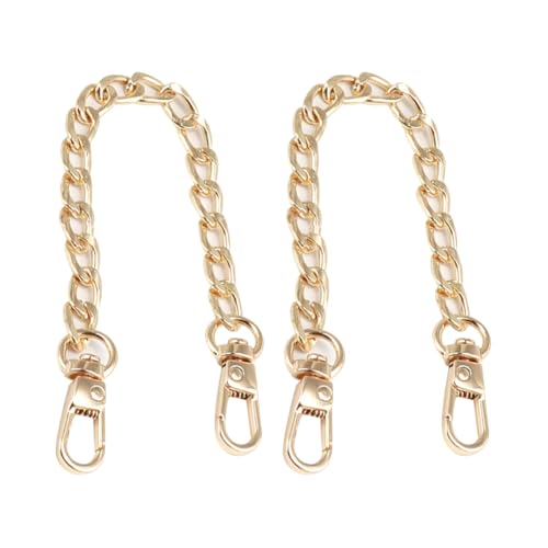 FSSTUD 2 Stück 20 cm Geldbörsen-Gurt-Verlängerungsketten, Metallkette, Taschengurt, Ersatz-Ketten, Schultertaschengurt-Verlängerung, Crossbody-Taschenkette, Zubehör mit Drehverschlüssen, goldfarben FSSTUD 2 Stück 20 cm Geldbörsen-Gurt-Verlängerungsketten, Metallkette, Taschengurt, Ersatz-Ketten, Schultertaschengurt-Verlängerung, Crossbody-Taschenkette, Zubehör mit Drehverschlüssen, goldfarben von FSSTUD