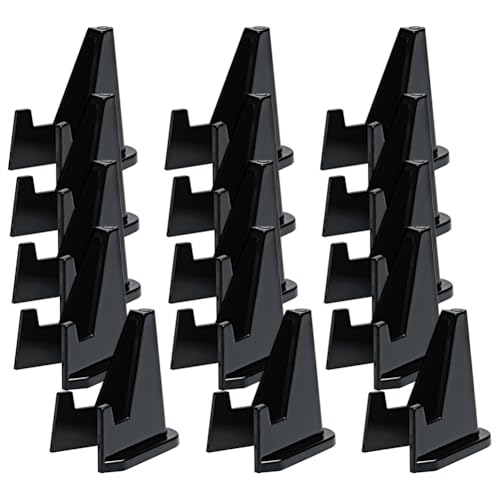 FSSTUD 20 Stück Acryl-Kartenständer, klein, schwarz, Staffelei-Ständer, individuelle Münzständer, Tisch-Medaillen-Staffeleien, Sammeln, Baseball-Kartenhalter FSSTUD 20 Stück Acryl-Kartenständer, klein, schwarz, Staffelei-Ständer, individuelle Münzständer, Tisch-Medaillen-Staffeleien, Sammeln, Baseball-Kartenhalter von FSSTUD