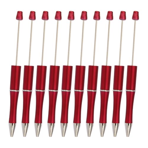 FSSTUD 20 Stück Kunststoff-Kugelschreiber, schwarze Tinte, Perlenstifte, niedliche Perlenstifte, kreative Perlenstifte, Bastel-Kugelschreiber, DIY, Perlenstifte, Zubehör für Schule, Büro, Rot FSSTUD 20 Stück Kunststoff-Kugelschreiber, schwarze Tinte, Perlenstifte, niedliche Perlenstifte, kreative Perlenstifte, Bastel-Kugelschreiber, DIY, Perlenstifte, Zubehör für Schule, Büro, Rot von FSSTUD