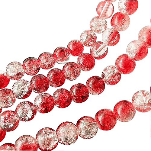 FSSTUD 200 Stück 8 mm gemischte Farben Glasperlen Crackle Kristall Perlen Runde Handgefertigte Perlen Lose Abstandshalter Perlen für Armband Halskette Zubehör Rot FSSTUD 200 Stück 8 mm gemischte Farben Glasperlen Crackle Kristall Perlen Runde Handgefertigte Perlen Lose Abstandshalter Perlen für Armband Halskette Zubehör Rot von FSSTUD