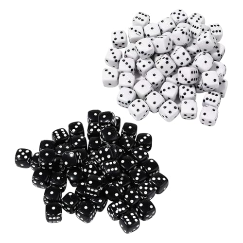 FSSTUD 200 Stück 8 mm kleine Acryl-Würfelperlen, Schmuckherstellung, Würfelanhänger, quadratische Kunststoff-Abstandshalter, Abstandshalter für Armbänder, Halsketten von FSSTUD