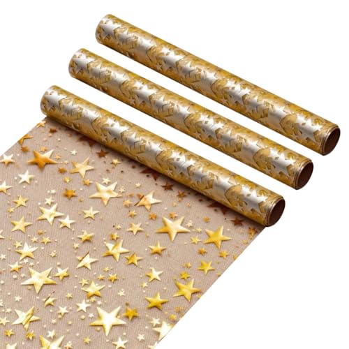 FSSTUD 3 Stück 275 x 28 cm Glitzer Stern Tischläufer Geburtstag Party Tischtuch Golden Dünn Mesh Tischdecke Sparkle Esstisch Schals Abdeckungen Dekorative Kommode Läufer Hochzeit Tischdekoration FSSTUD 3 Stück 275 x 28 cm Glitzer Stern Tischläufer Geburtstag Party Tischtuch Golden Dünn Mesh Tischdecke Sparkle Esstisch Schals Abdeckungen Dekorative Kommode Läufer Hochzeit Tischdekoration von FSSTUD