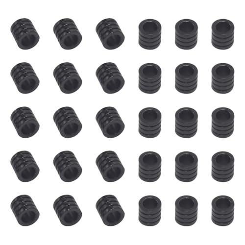 FSSTUD 30 Stück 10 x 9 mm Edelstahl Säulen Spacer Perlen Metall gerillte Rohr Perlen Runde Paracord Spacer Perlen Großes Loch Lose Perlen Glatte Rondelle Perlen für Halloween Schwarz FSSTUD 30 Stück 10 x 9 mm Edelstahl Säulen Spacer Perlen Metall gerillte Rohr Perlen Runde Paracord Spacer Perlen Großes Loch Lose Perlen Glatte Rondelle Perlen für Halloween Schwarz von FSSTUD