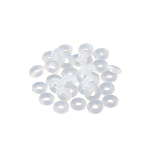 FSSTUD 300 Stück 6 mm kleine Silikon-Stopperringe aus transparentem Gummi O-Ringe Armband Halskette Abstandshalter Ringe Schmuckherstellung Stopper Perlen für DIY Handwerk von FSSTUD