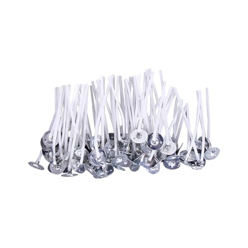 FSSTUD 300 Stück Teelicht-Dochte, vorgewachste Baumwolle, Kerzendocht, Soja-Paraffinwachs, Duftkerze, Anzünddochte, Teelichter, Kerzenherstellung, Zubehör mit Metalllaschen, 2,5 cm FSSTUD 300 Stück Teelicht-Dochte, vorgewachste Baumwolle, Kerzendocht, Soja-Paraffinwachs, Duftkerze, Anzünddochte, Teelichter, Kerzenherstellung, Zubehör mit Metalllaschen, 2,5 cm von FSSTUD