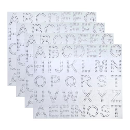 FSSTUD 4 Blatt Bling Strass Buchstaben Aufkleber Glitzer Alphabet Aufkleber Selbstklebende Strass Selbstklebende Handwerk Sticky Alphabets Große Glänzende Sticky Buchstaben für Kleidung Hüte FSSTUD 4 Blatt Bling Strass Buchstaben Aufkleber Glitzer Alphabet Aufkleber Selbstklebende Strass Selbstklebende Handwerk Sticky Alphabets Große Glänzende Sticky Buchstaben für Kleidung Hüte von FSSTUD
